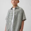 Camisas de oxford a cuadros de corte holgado para niños