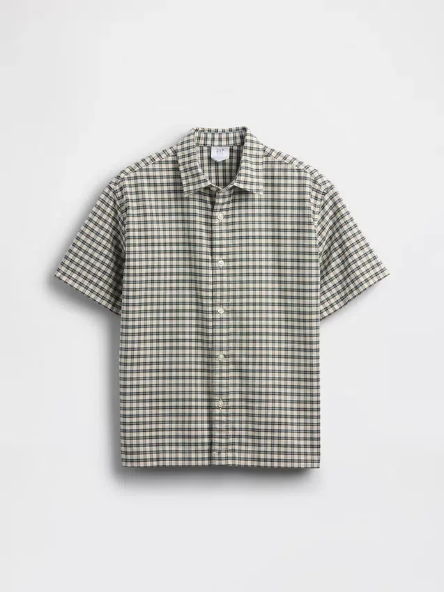 Camisas de oxford a cuadros de corte holgado para niños