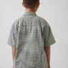 Camisas de oxford a cuadros de corte holgado para niños