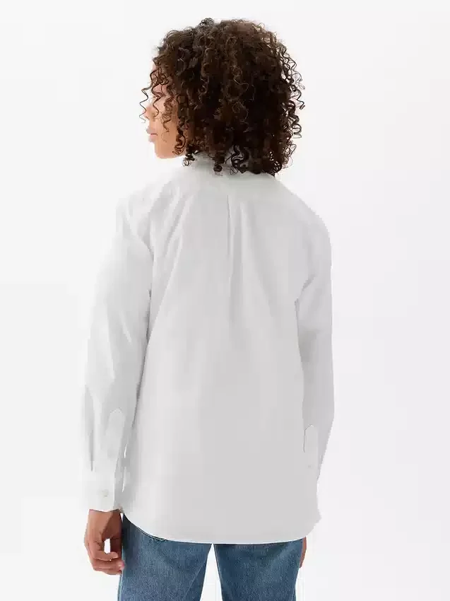 Camisas de popelín de algodón orgánico para niños