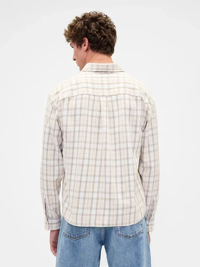 Camisas de sarga con dobladillo recto