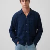 Camisas de seersucker de corte holgado con dobladillo recto