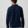 Camisas de seersucker de corte holgado con dobladillo recto
