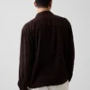 Camisas de seersucker de corte holgado con dobladillo recto