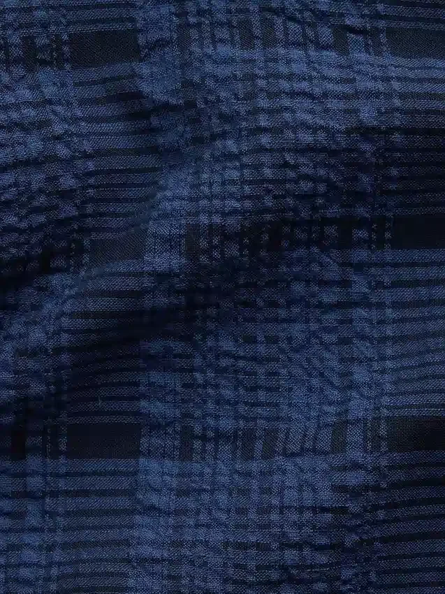 Camisas de seersucker de corte holgado con dobladillo recto