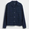 Camisas de seersucker de corte holgado con dobladillo recto
