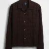 Camisas de seersucker de corte holgado con dobladillo recto