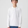 Camisas de uniforme de algodón orgánico para niños