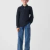 Camisas de uniforme de algodón orgánico para niños