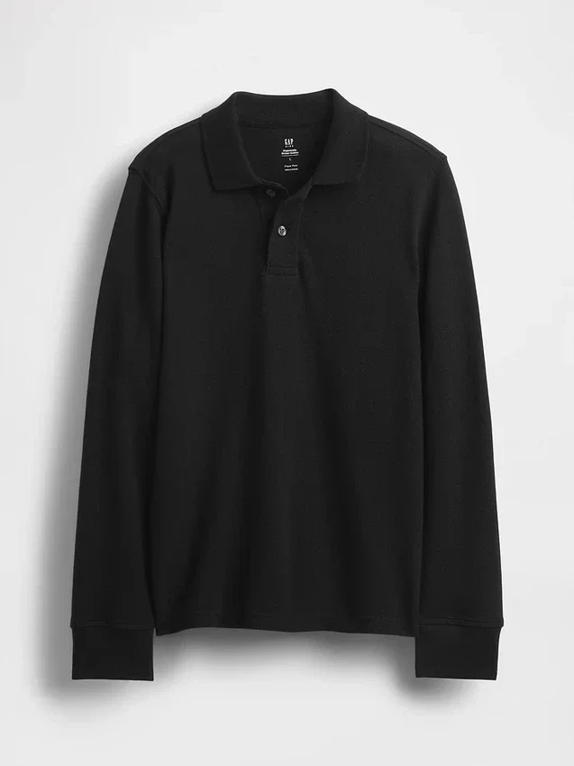 Camisas de uniforme de algodón orgánico para niños