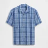 Camisas de vacaciones holgadas a cuadros con textura para niños