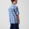 Camisas de vacaciones holgadas a cuadros con textura para niños