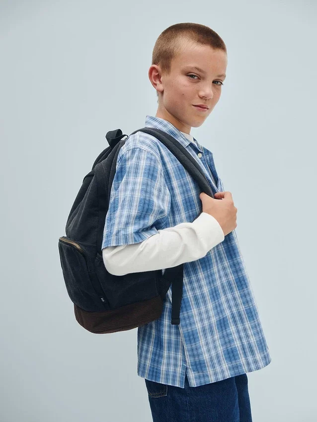Camisas de vacaciones holgadas a cuadros con textura para niños
