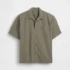 Camisas de vacaciones para niños, de algodón seersucker texturado y corte holgado