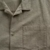Camisas de vacaciones para niños, de algodón seersucker texturado y corte holgado