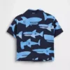 Camisas estampadas de popelín de algodón orgánico para bebés y niños pequeños