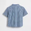 Camisas grandes de mezclilla a cuadros vichy para bebés y niños pequeños