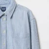 Camisas grandes de mezclilla a rayas