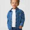 Camisas grandes de mezclilla para bebés y niños pequeños