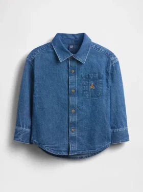 Camisas grandes de mezclilla para bebés y niños pequeños