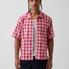 Camisas holgadas de lino y algodón con dobladillo recto