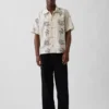 Camisas holgadas de lino y algodón con dobladillo recto