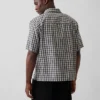 Camisas holgadas de lino y algodón con dobladillo recto