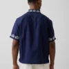 Camisas holgadas de lino y algodón con dobladillo recto