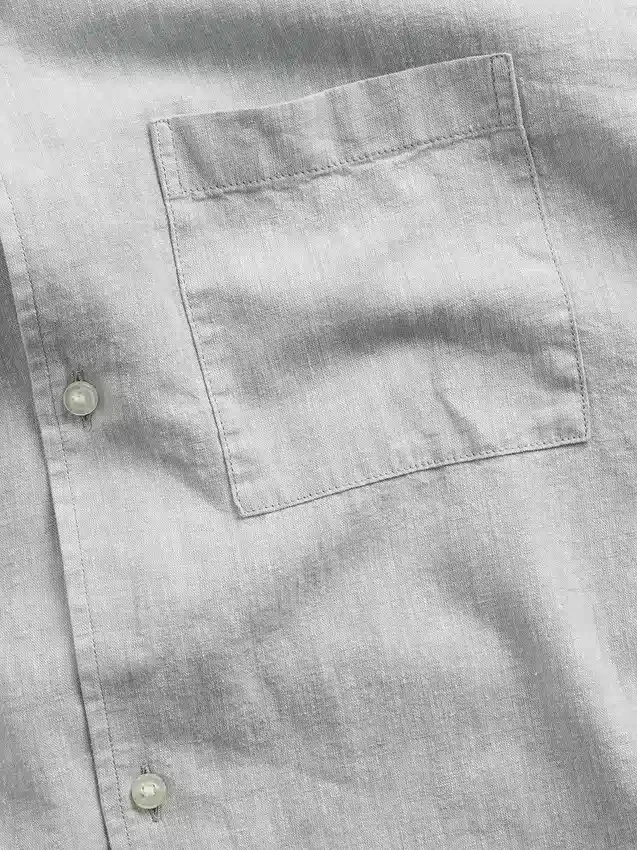 Camisas holgadas de lino y algodón con dobladillo recto