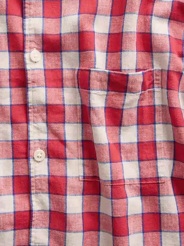 Camisas holgadas de lino y algodón con dobladillo recto