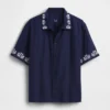 Camisas holgadas de lino y algodón con dobladillo recto