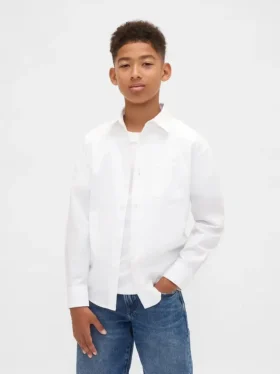 Camisas holgadas de popelín para niños