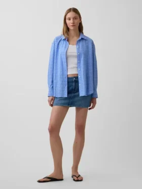 Camisas oversize a cuadros de seersucker