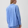 Camisas oversize a cuadros de seersucker