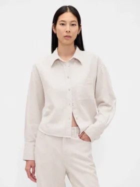 Camisas oversize de lino y algodón