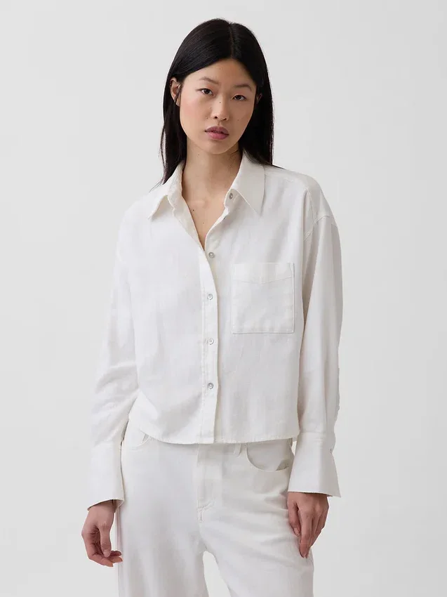 Camisas oversize de lino y algodón