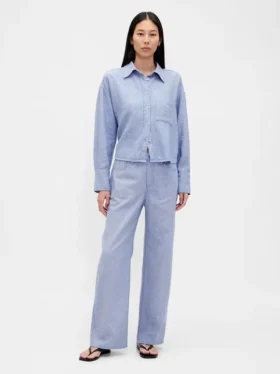 Camisas oversize de lino y algodón