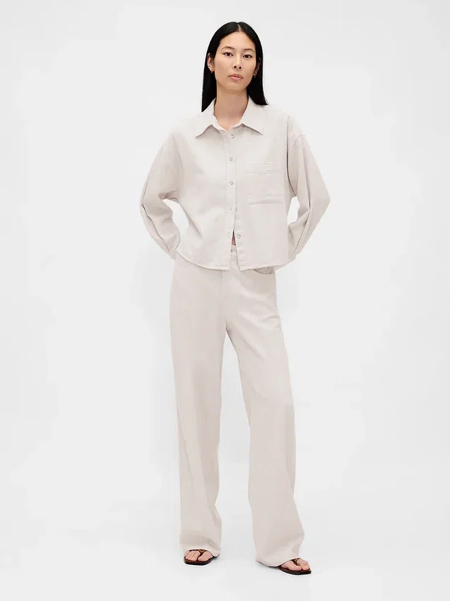 Camisas oversize de lino y algodón