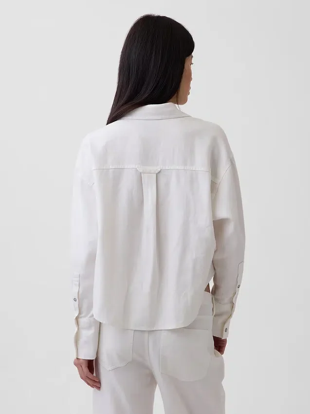 Camisas oversize de lino y algodón