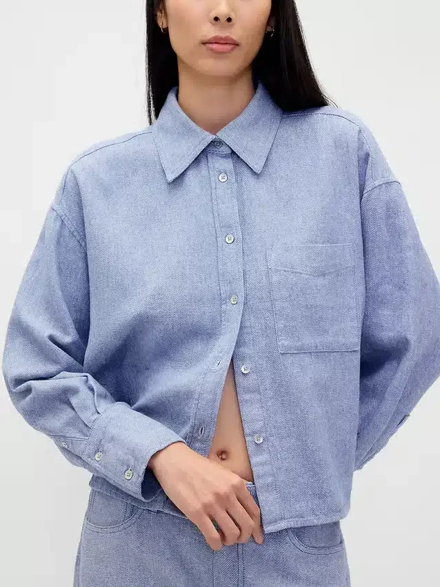 Camisas oversize de lino y algodón