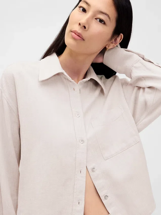 Camisas oversize de lino y algodón