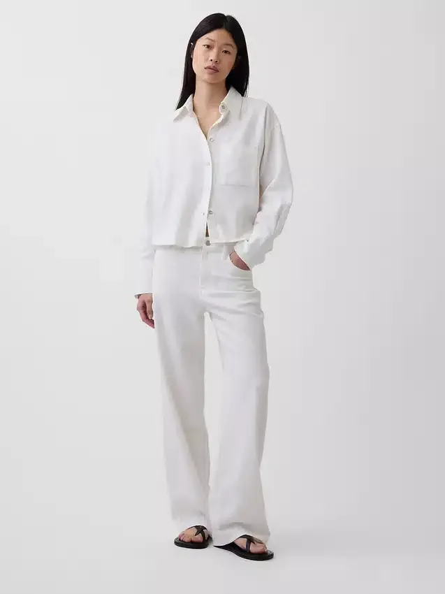Camisas oversize de lino y algodón
