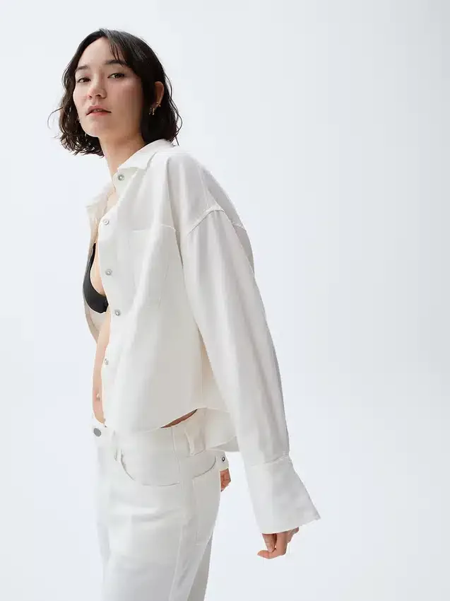 Camisas oversize de lino y algodón