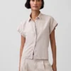 Camisas oversize de mezcla de lino