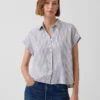 Camisas oversize de mezcla de lino