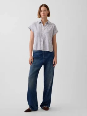 Camisas oversize de mezcla de lino
