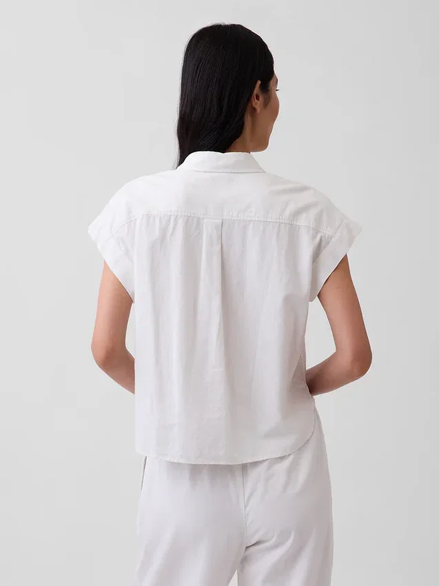 Camisas oversize de mezcla de lino