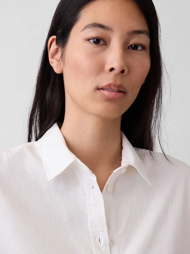Camisas oversize de mezcla de lino