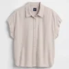 Camisas oversize de mezcla de lino