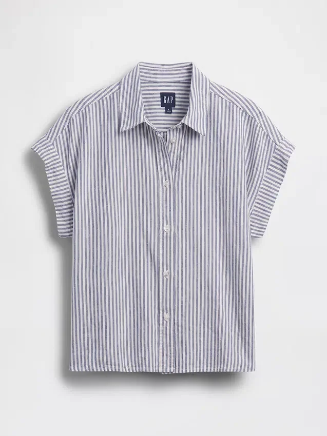 Camisas oversize de mezcla de lino